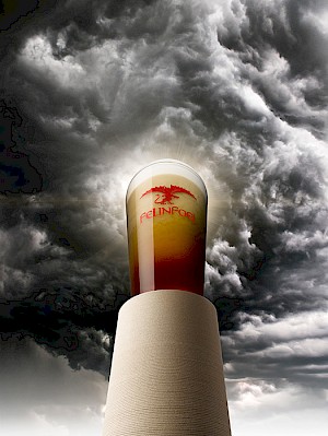 Welsh Beer in stormy weather - Eugenio Franchi