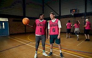 Nick Dolding shoot basketball court for electoral roll represented by Horton Stephens photographers agency