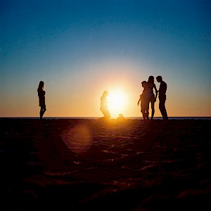 This colour photo shows a sunset landscape scene by James Bowden, UK  photographer, represented by Horton-Stephens photographer’s agents specialises in natural and authentic  lifestyle outdoors nature photographic images.