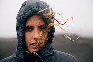 This colour photo shows model imagery for finisterre by James Bowden, UK  photographer, represented by Horton-Stephens photographer’s agents specialises in natural and authentic  lifestyle outdoors nature photographic images.