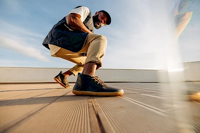 Vivo Barefoot campaign shot by top outdoor photographer James Bowden represented by Horton Stephens Photographers agents